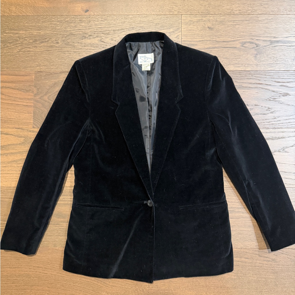 Vintage Westbound Black Velvet Blazer